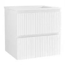 Caisson meuble Garos 60cm 2 tiroirs Blanc brillant / vasque en option - OZE Réf. CAIS-GAROS600B