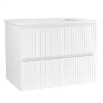 Caisson meuble Garos 80cm 2 tiroirs Blanc brillant / vasque en option - OZE Réf. CAIS-GAROS800B
