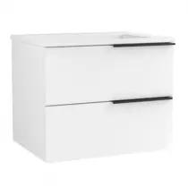 Caisson meuble suspendu Celtic 60cm 2 tiroirs Blanc brillant / Vasque en option - OZE Réf. CAIS-CELTIC600B