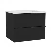 Caisson meuble suspendu Celtic 60cm 2 tiroirs Noir mat / Vasque en option - OZE Réf. CAIS-CELTIC600NM