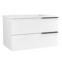 Caisson meuble suspendu Celtic 80cm 2 tiroirs Blanc brillant / Vasque en option - OZE Réf. CAIS-CELTIC800B