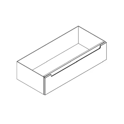 Caisson meuble vasque BENTO 100cm 1 tiroir / Poign�e Prise de main - Laque au choix - DECOTEC R�f. 1795041