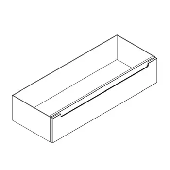 Caisson meuble vasque BENTO 120cm simple 1 tiroir / Poign�e Prise de main - Laque au choix - DECOTEC R�f. 1795071