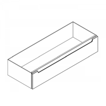 Caisson meuble vasque BENTO 120cm simple 1 tiroir / Poignée Prise de main - Laque au choix - DECOTEC Réf. 1795071