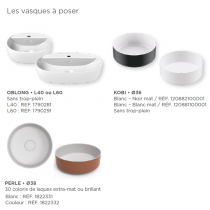 Caisson meuble vasque BENTO 120cm simple 2 tiroirs / Poignée Bandeau, Baguette, Flap ou Ondine - Décor bois - DECOTEC 1793071