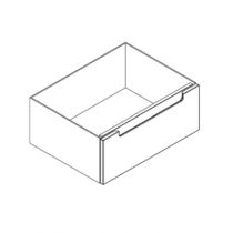 Caisson meuble vasque BENTO 60cm 1 tiroir / Poignée Prise de main - Laque au choix - DECOTEC Réf. 1795011