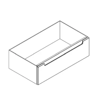 Caisson meuble vasque BENTO 80cm 1 tiroir / Poign�e Prise de main - Laque au choix - DECOTEC R�f. 1795021