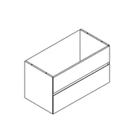 Caisson Signature 100cm 2 tiroirs (pour plan-vasque) / Laque au choix - DECOTEC R�f. 1823072