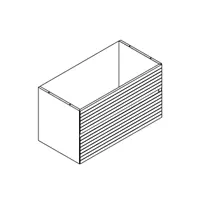 Caisson Signature 100cm 2 tiroirs (pour vasque � poser) / Placage ch�ne - DECOTEC R�f. 1823081 / 1823091
