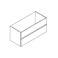Caisson Signature 120cm 2 tiroirs (pour vasque � poser) / Laque au choix - DECOTEC R�f. 1823101