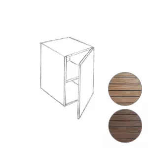 Caisson Signature 40cm 1 porte (pour composition avec plan+vasque � poser)/ Placage ch�ne - DECOTEC R�f. 1823341 / 1823351