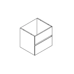 Caisson Signature 60cm 2 tiroirs (pour plan-vasque) / Laque au choix - DECOTEC R�f.1823012