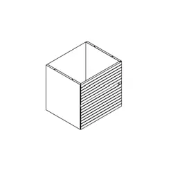 Caisson Signature 60cm 2 tiroirs (pour plan-vasque) / Placage ch�ne - DECOTEC R�f. 1823022 / 1823032