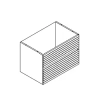 Caisson Signature 80cm 2 tiroirs (pour plan-vasque) / Placage ch�ne - DECOTEC R�f. 1823052 / 1823062