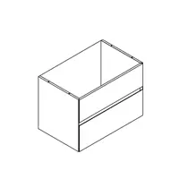 Caisson Signature 80cm 2 tiroirs (pour vasque � poser) / Laque au choix - DECOTEC R�f. 1823041