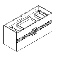Caisson VIBRATO 120cm meuble double - 2 tiroirs - Laque / Bandeau laque - DECOTEC R�f. 1825041