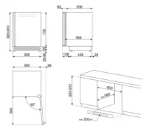 Cave &agrave; vin Classica int&eacute;grable sous plan 38 bouteilles Inox - SMEG Elite R&eacute;f. CVI338RX1