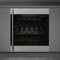 Cave &agrave; vin Classica int&eacute;grable sous plan 38 bouteilles Inox - SMEG Elite R&eacute;f. CVI338RX1
