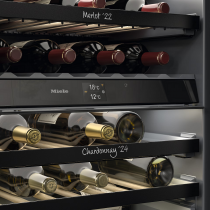Cave à vin encastrable 38 bouteilles E Noir obsidien - MIELE Réf. KWTUS 7196 E