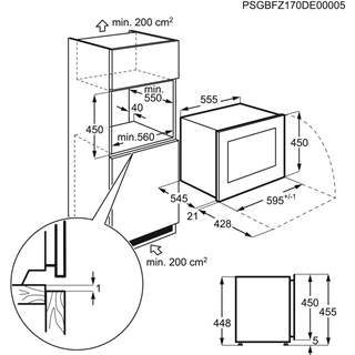 Aeg KWK884520T Cave à vin cm. 60 h. 45-18 bouteilles - noir