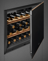 Cave à vin intégrable Dolce Stil Novo 21 bouteilles F Verre noir Eclipse/ finition cuivre - SMEG Réf. CVI621NR3