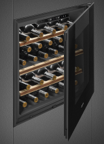 Cave à vin intégrable Linéa 29 bouteilles G Noir intense - SMEG Réf. CVI129B3
