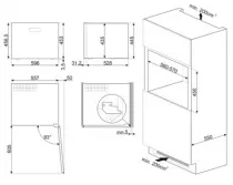 Cave à vin intégrable Linéa F Noir - SMEG Réf. CVI120B3E