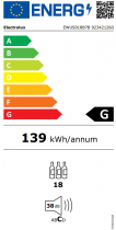 Cave à vin intégrable Série 700 18 bouteilles Noir - Electrolux Réf. EWUS018B7B