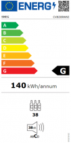 Cave à vin intégrable sous plan 38 bouteilles G Noir charnières à gauche - SMEG Elite Réf. CVI638LWN3