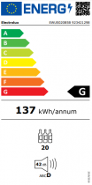 Cave à vin intégrable sous plan Série 500 20 bouteilles G Noir - Electrolux Réf. EWUS020B5B