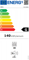 Cave à vin Linéa intégrable sous plan 38 bouteilles G Gris Neptune charnières à droite - SMEG Elite Réf. CVI138RG