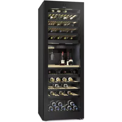 Cave � vin pose libre 146 bouteilles F BlackSteel - MIELE R�f. KWT 4999 F