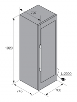 Cave à vin pose libre 190 bouteilles F Noir Graphite mat - ASKO Réf. WCN311942G