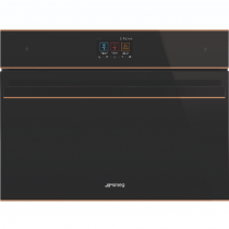 Cellule de refroidissement rapide Dolce Stil Novo Verre noir Eclipse / finition cuivre - SMEG Elite Réf. SBC4604WNR