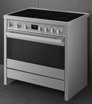 Centre de cuisson Concerto 90cm four multifonction Vapor Clean / 5 foyers induction Inox -SMEG Elite Réf. B95IMX9