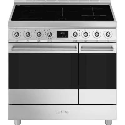 Centre de cuisson Sinfonia 90cm 2 fours �lectriques / 5 foyers induction Inox - SMEG Elite R�f. C92IPX2
