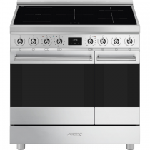 Centre de cuisson Sinfonia 90cm 2 fours électriques / 5 foyers induction Inox - SMEG Elite Réf. C92IPX2