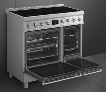 Centre de cuisson Sinfonia 90cm 2 fours électriques / 5 foyers induction Inox - SMEG Elite Réf. C92IPX2