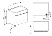 Centre de cuisson Sinfonia 90cm 2 fours électriques / 5 foyers induction Noir mat - SMEG Elite Réf. C92IPN2