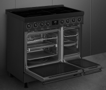 Centre de cuisson Sinfonia 90cm 2 fours électriques / 5 foyers induction Noir mat - SMEG Elite Réf. C92IPN2