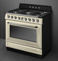 Centre de cuisson Victoria 90 cm Four pyrolyse / 5 foyers gaz Crème - SMEG Réf. TR90GPP