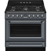 Centre de cuisson Victoria 90 cm Four pyrolyse / 5 foyers gaz Gris Ardoise - SMEG Réf. TR90GPGR
