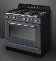 Centre de cuisson Victoria 90 cm Four pyrolyse / 5 foyers gaz Gris Ardoise - SMEG Réf. TR90GPGR