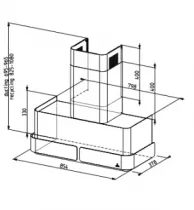 CHEMINEE NOIR MAT HOTTE ECRIN - Roblin R&eacute;f. 6503722