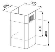 Chemin&eacute;e pour Masterpiece murale Noir mat - FRANKE R&eacute;f. 477238