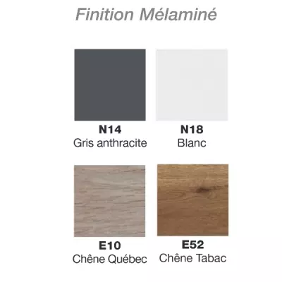 Choix du coloris - Finition m�lamin� pour meuble Jacob Delafon PARALLEL