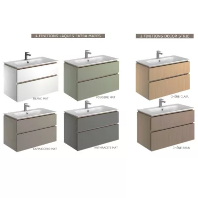 Choix du coloris Levanto - Finition laque ou d�cor bois pour meuble DECOTEC