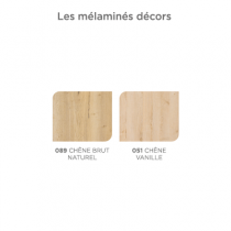 Choix du coloris Lumina/Esquisse - Finition mélaminé bois pour meuble DECOTEC