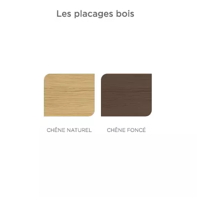 Choix du coloris Placage bois Ch�ne natuel & Ch�ne fonc� - Finition m�lamin� bois pour meuble DECOTEC