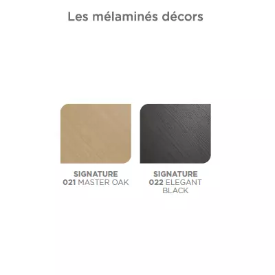 Choix du coloris Signature - Finition m�lamin� bois pour meuble DECOTEC